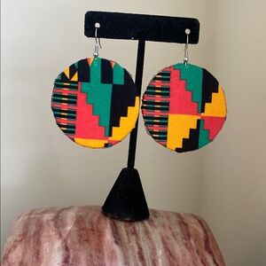 Colorful African Pattern light weight stud Earrings